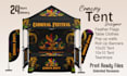 do custom canopy tent, table clothes and feather flags for events