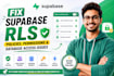 fix supabase rls policies, permissions and database access issues