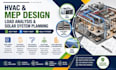 hvac mep design sizing electrical load analysis solar panel system planning code