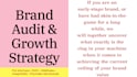 deliver a complete brand audit and strategy roadmap