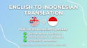 translate simple english to native indonesian