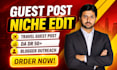 build travel backlinks via travel guest post
