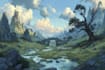 design amazing fantasy landscape