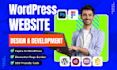 build a wordpress website or design, redesign, and customize wordpress website