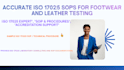 design iso 17025 sops and prepare lab for nabl audit