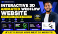 build interactive 3d animated webflow website, figma to webflow, gsap and spline