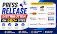 write and distribute press release for PR distribution and media coverage