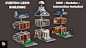 do 3d lego building design custom modular house moc model PDF manual