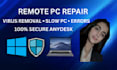 fix slow PC and repair windows errors remotely