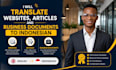 translate websites articles and business documents