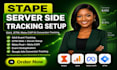 set up stape server side tracking, ga4, GTM and meta capi
