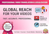 translate and localize your video content professionally