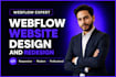 design webflow website, webflow landing page and responsive webflow design