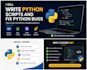 write python scripts and fix python bugs
