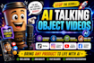 create viral 3d ai talking object video ai 3d animated talking object explainer