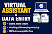 be your virtual assisant , data entry and content writer