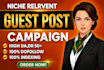 provide manual link building and guest post backlinks