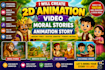 create 2d animation video, animation story, moral stories