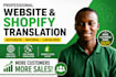 translate and localize your website, shopify store, or ecommerce site