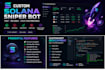 develop a custom solana trading and sniper bot