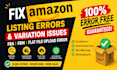 fix amazon listing errors variation issues fba fbm flat file upload error
