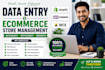 professional data entry, ecommerce store management