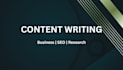 business and academic content writing