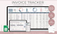 design editable excel or google sheets invoice templates or budget planner sheet