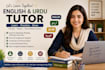 each english and urdu language online professionally