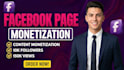 create and deliver a monetized facebook page