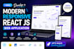 develop a modern responsive react js web application