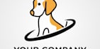 design a professional dog cartoon logo with copyright