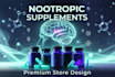 design premium nootropics store for cognitive supplement shopify store brands