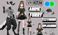 create upload vrchat model furry anime vrchat avatar 3d character vtuber