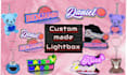 design custom 3d lightbox logo keychain 3d text models stl file 3mf print ready