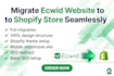 migrate ecwid data clone website to shopify website migration without data loss