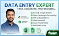 do fast and accurate data entry ,data cleaning using python