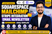 setup squarespace mailchimp stripe email newsletter automation email template