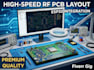 design high speed pcb layout, rf pcb, esp32 and kicad schematic