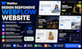 design responsive webflow website webflow cms setup, convert figma to webflow