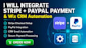 integrate stripe paypal payment wix CRM automation and API integration setup