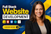 do website development as full stack web developer, PHP laravel HTML CSS react