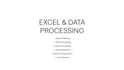 clean, process and organize your excel or CSV data