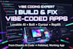 create a full featured vibe coding rapid prototyping web app