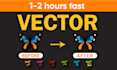 do vectorize, vector tracing, manual vector tracing at high resolution