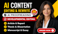 ai content editing and proofreading, ai content humanizing and fact checking