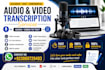 transcribe audio and video files