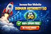 increase domain authority da 30 plus high quality links