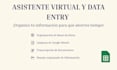 seré tu asistente virtual para introducción de datos