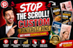 design custom scroll stopping pinterest pins